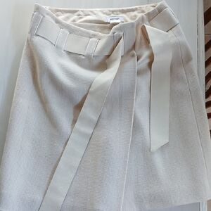 Massimo Dutti Cream Pencil Skirt